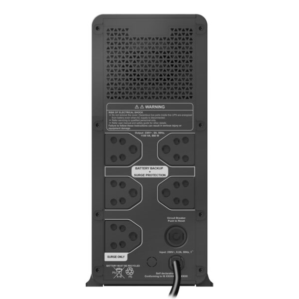 APC Back-UPS BX1100-IN 1100VA / 660W, 230V, UPS System - Image 4